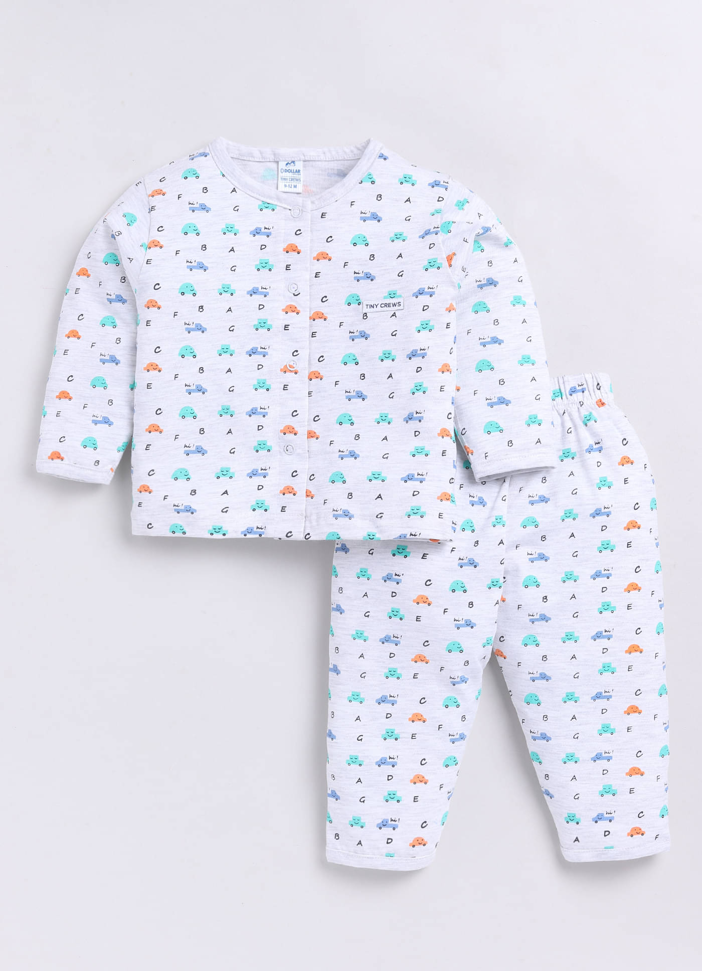     			Dollar White Cotton Baby Boy T-Shirt & Trouser ( Pack of 1 )