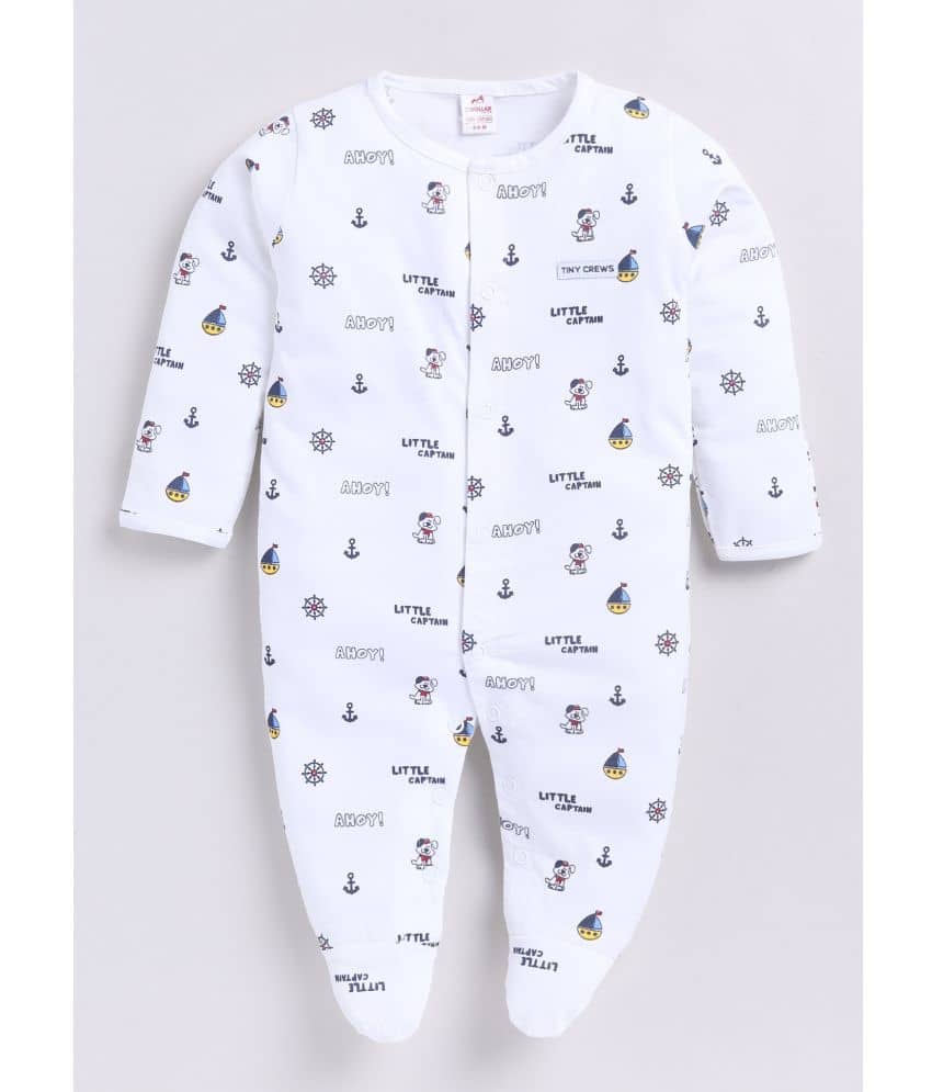 Dollar Pack of 1 Unisex for Baby Cotton Blend Bodysuit ( White )