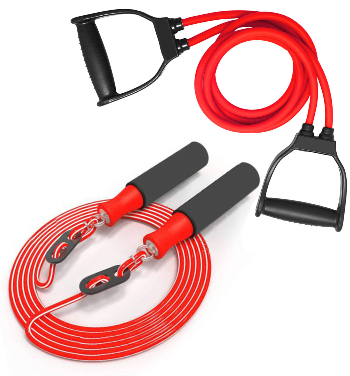 Double Toning Tube Resistance Tube ,Skipping Rope Jump Rope. Resistance Tube - Sports and Fitness Equipment | Buy online on ZillyBuy