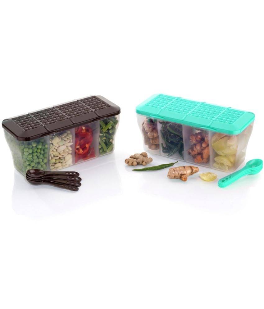     			FIT4CHEF Vegetable Storage PET Multicolor Multi-Purpose Container ( Set of 2 )