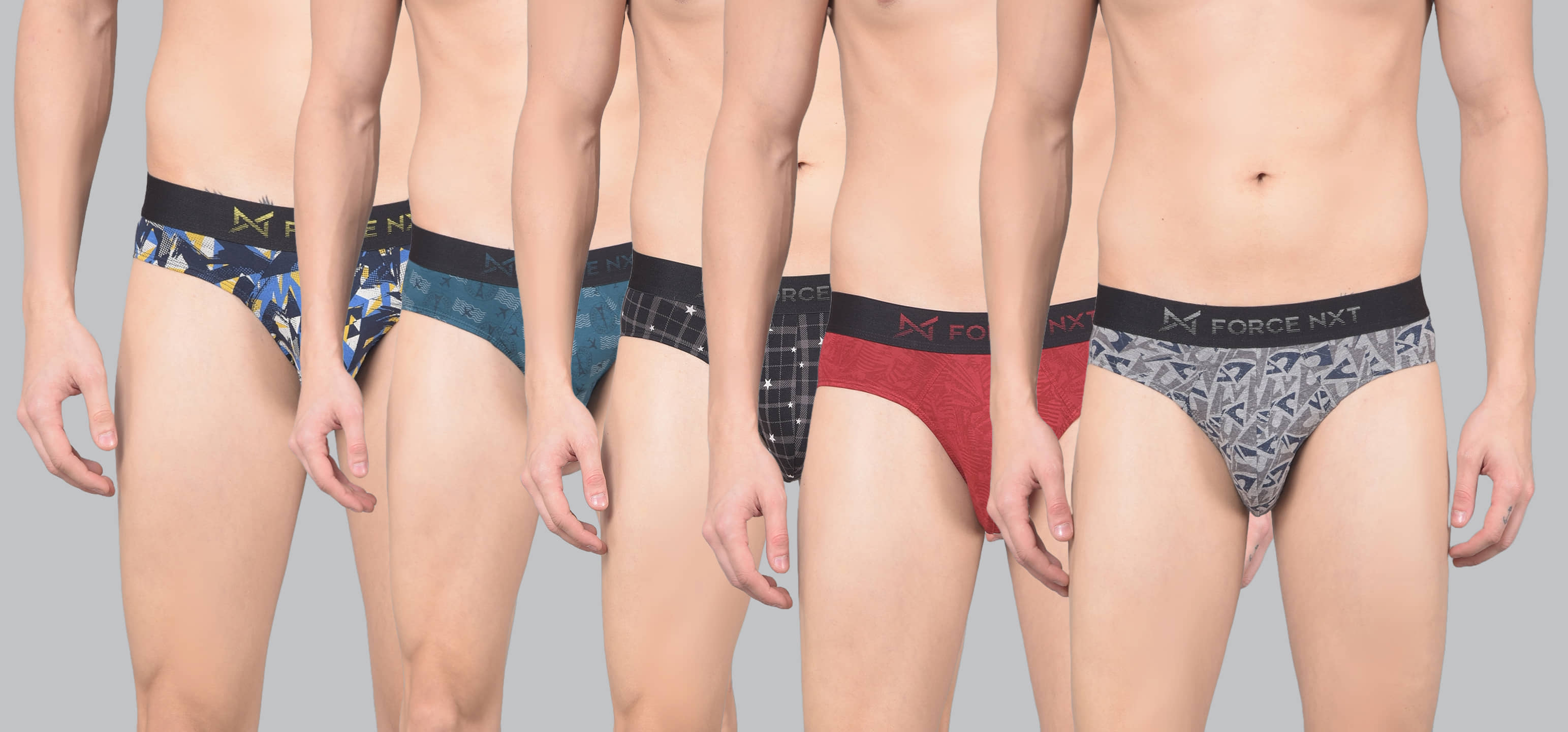 Force NXT Pack of 5 Cotton Briefs For Men's ( Multicolor )