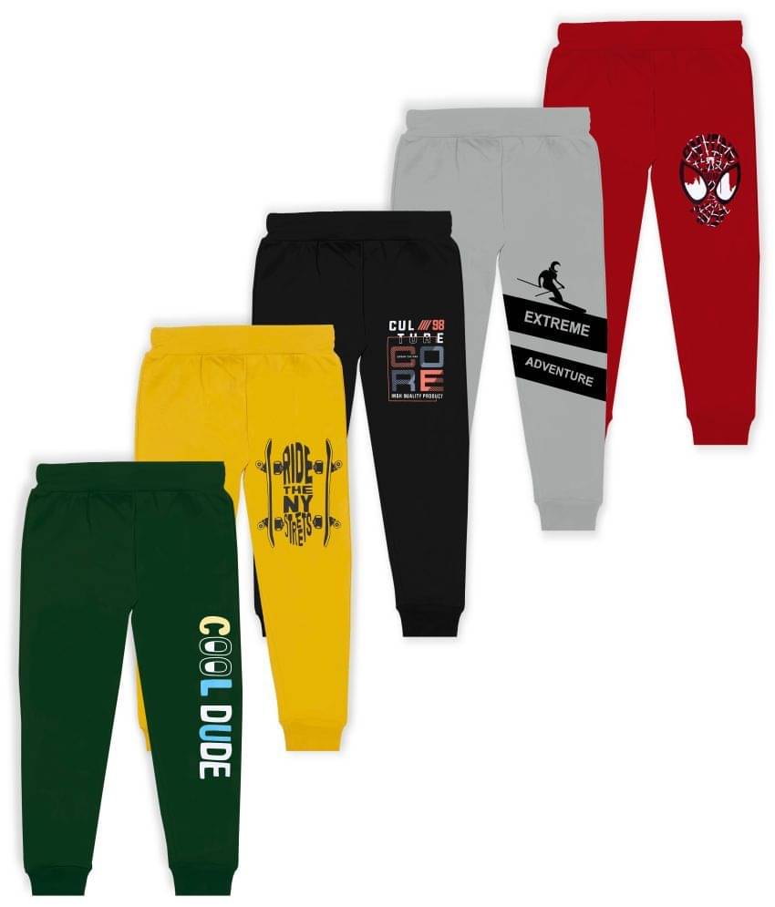     			J&JP Pack of 5 Boys Cotton Blend Trackpant ( Multicolor )