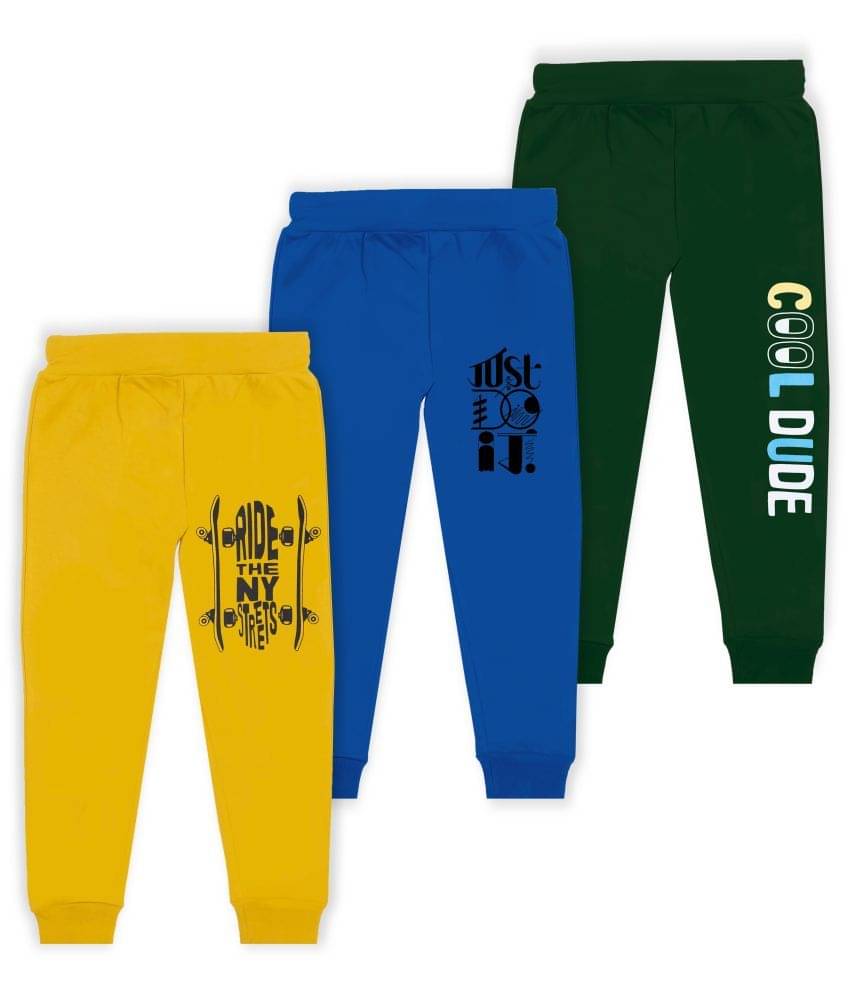     			J&JP Pack of 3 Boys Cotton Blend Trackpant ( Multicolor )