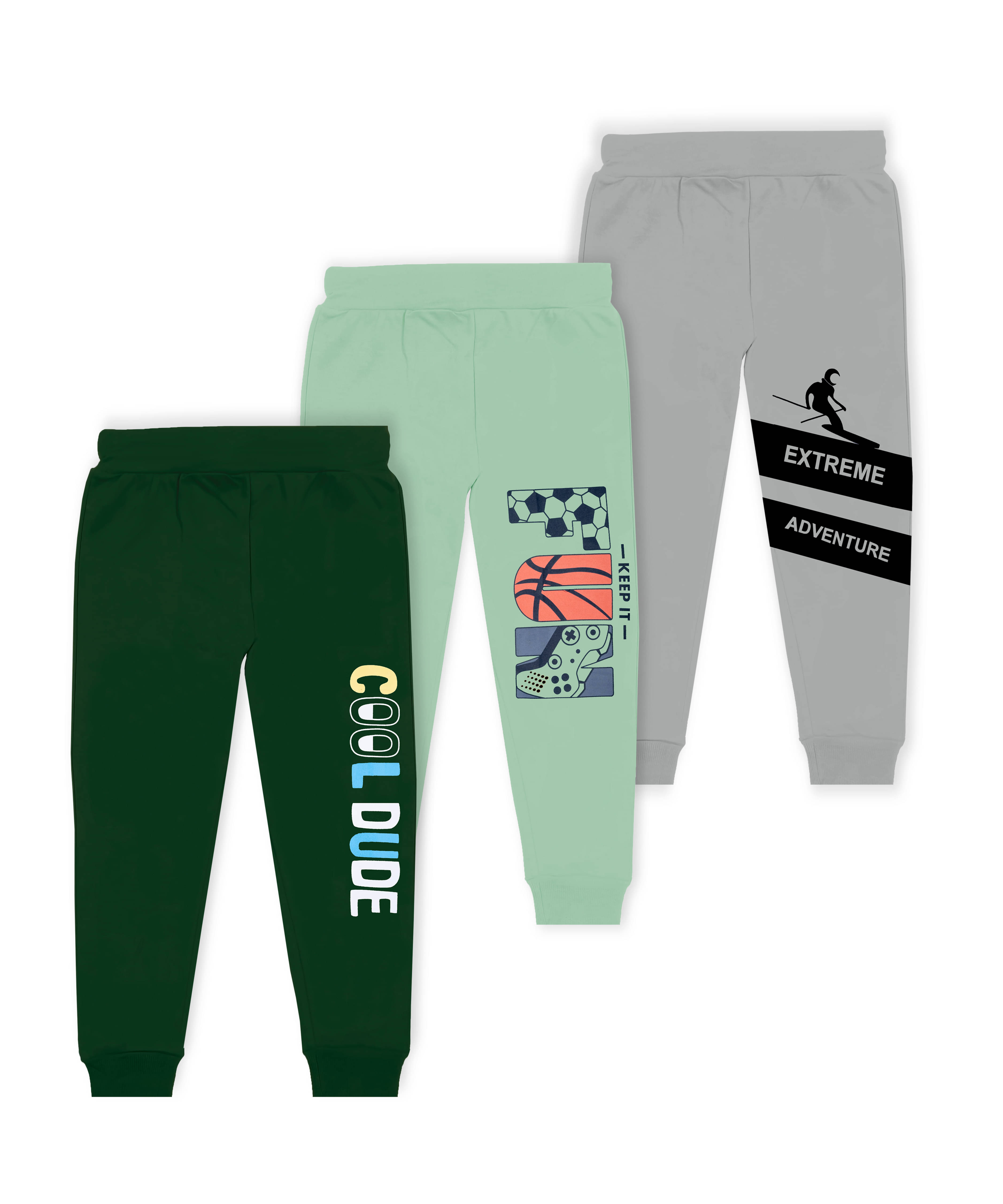     			J&JP Pack of 3 Boys Cotton Blend Trackpant ( Multicolor )