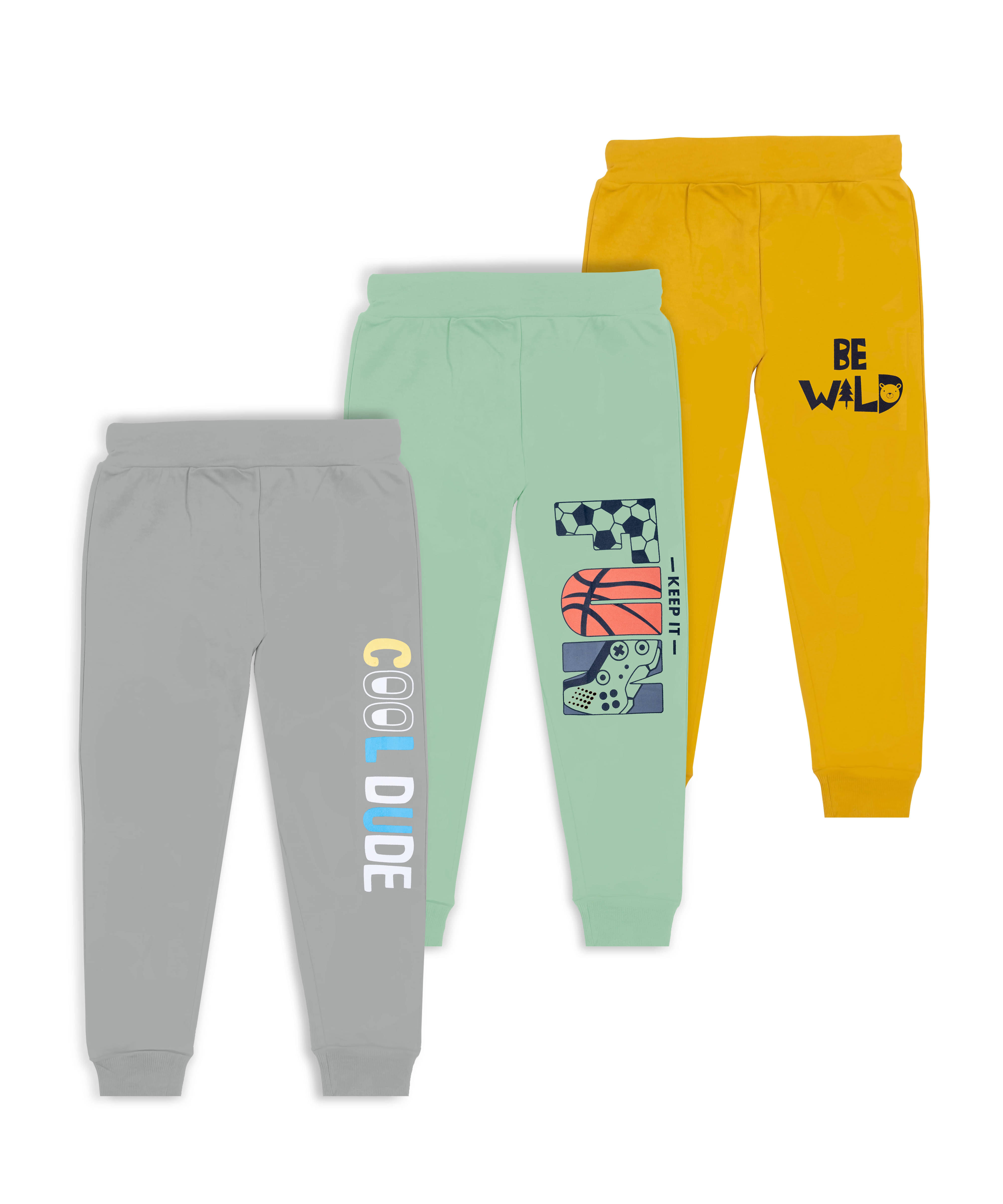     			J&JP Pack of 3 Boys Cotton Blend Trackpant ( Multicolor )