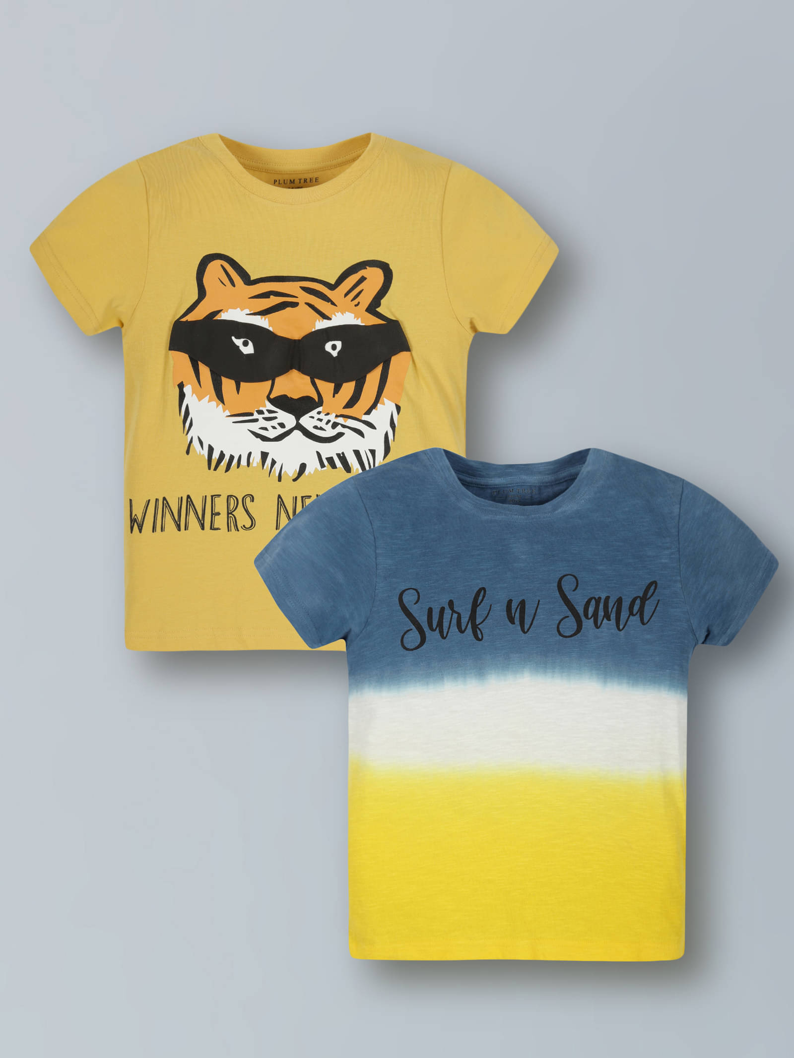     			PLUM TREE Pack of 1 Boys Cotton T-Shirt ( Mustard )