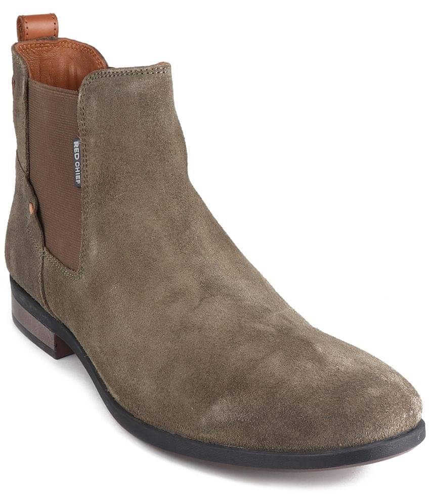     			Red Chief Olive Men's Chelsea Boots