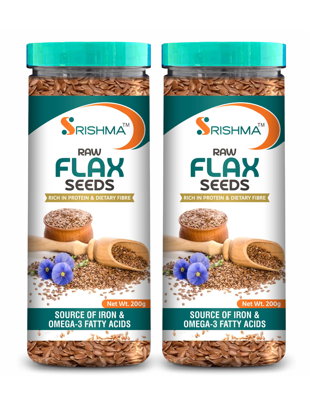     			Srishma Raw Unroasted Flax Seeds (Pack of 2) Brown Flax Seeds 200 gm each (Pack of 2)