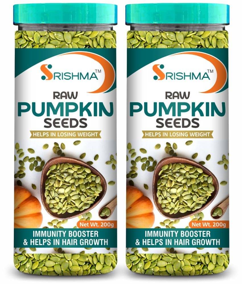     			Srishma Raw Pumpkin Seeds with Protein, Fibre Rich Nutrition Food for Boost Immunity seed Pumpkin Seeds 200 gm each
