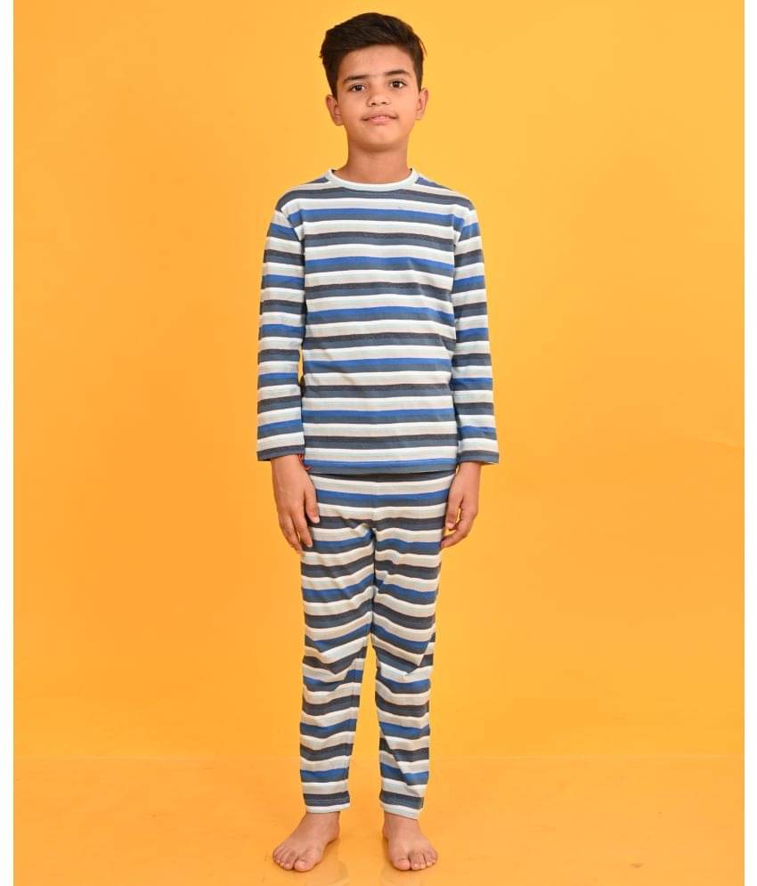 ANTHRILO Pack of 1 Boys 100% Cotton Nightsuit Set ( Sky Blue ) ANTHRILO Pack of 1 Boys 100% Cotton Nightsuit Set ( Sky Blue )