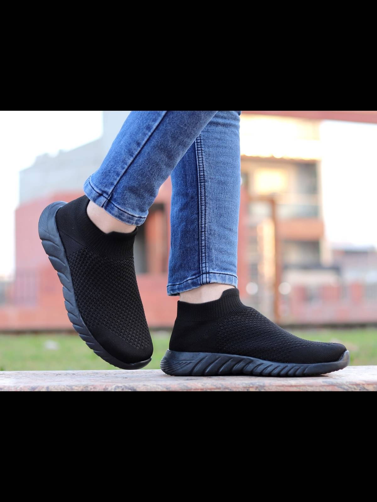     			Aadi Charcoal Men's Slip-on Shoes