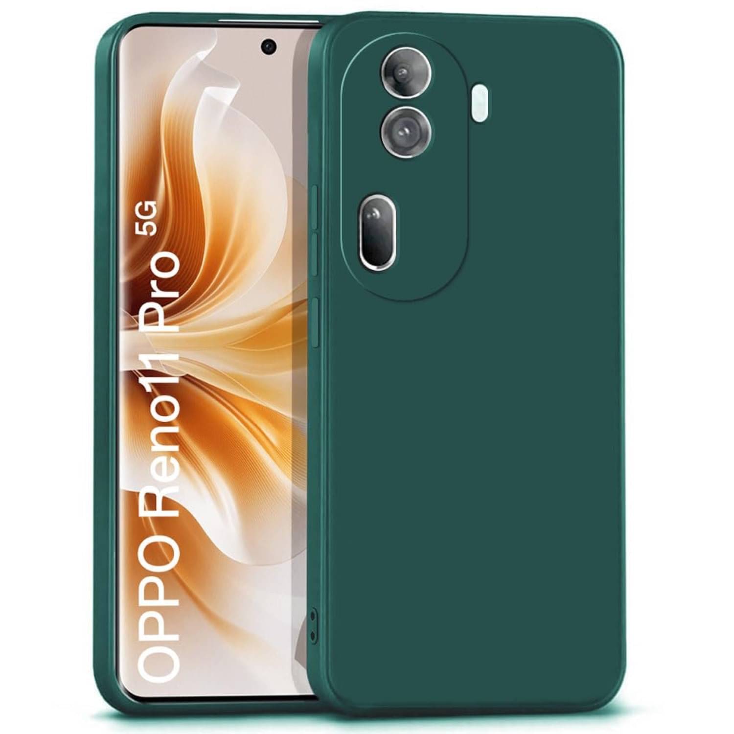     			Case Vault Covers Silicon Soft cases Compatible For Silicon Oppo Reno 11 PRO 5G ( Pack of 1 )