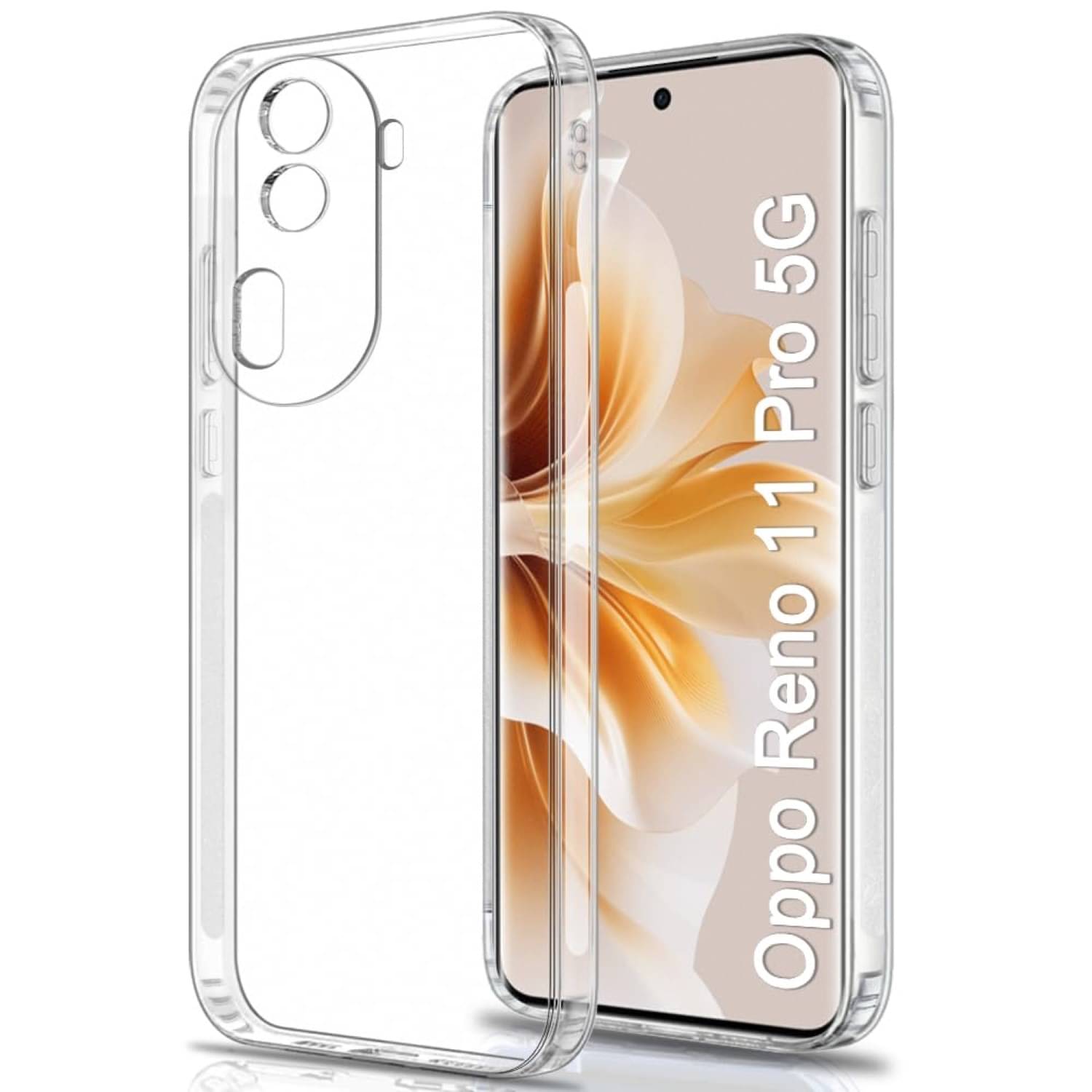     			Case Vault Covers Silicon Soft cases Compatible For Silicon Oppo Reno 11 PRO 5G ( Pack of 1 )