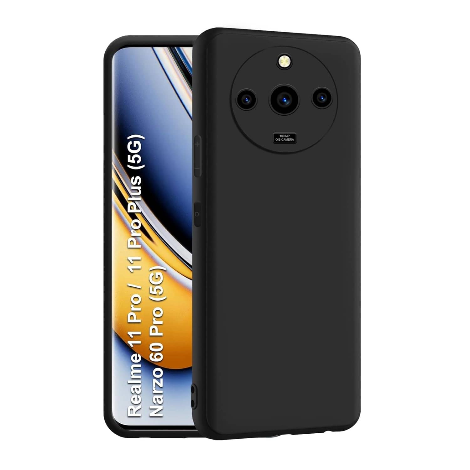     			Case Vault Covers Silicon Soft cases Compatible For Silicon Realme 11 Pro Plus ( Pack of 1 )