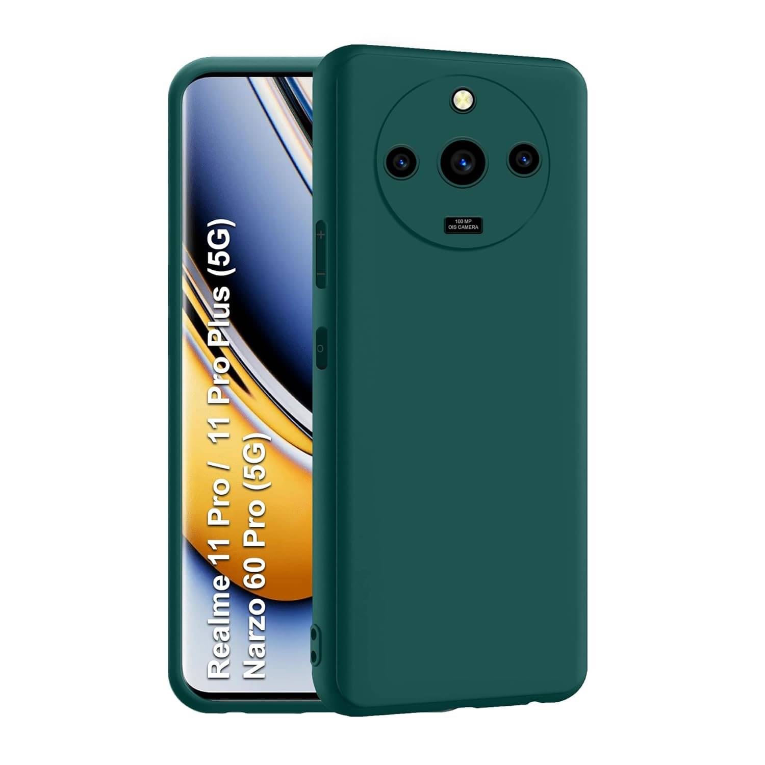     			Case Vault Covers Silicon Soft cases Compatible For Silicon Realme 11 Pro Plus ( Pack of 1 )