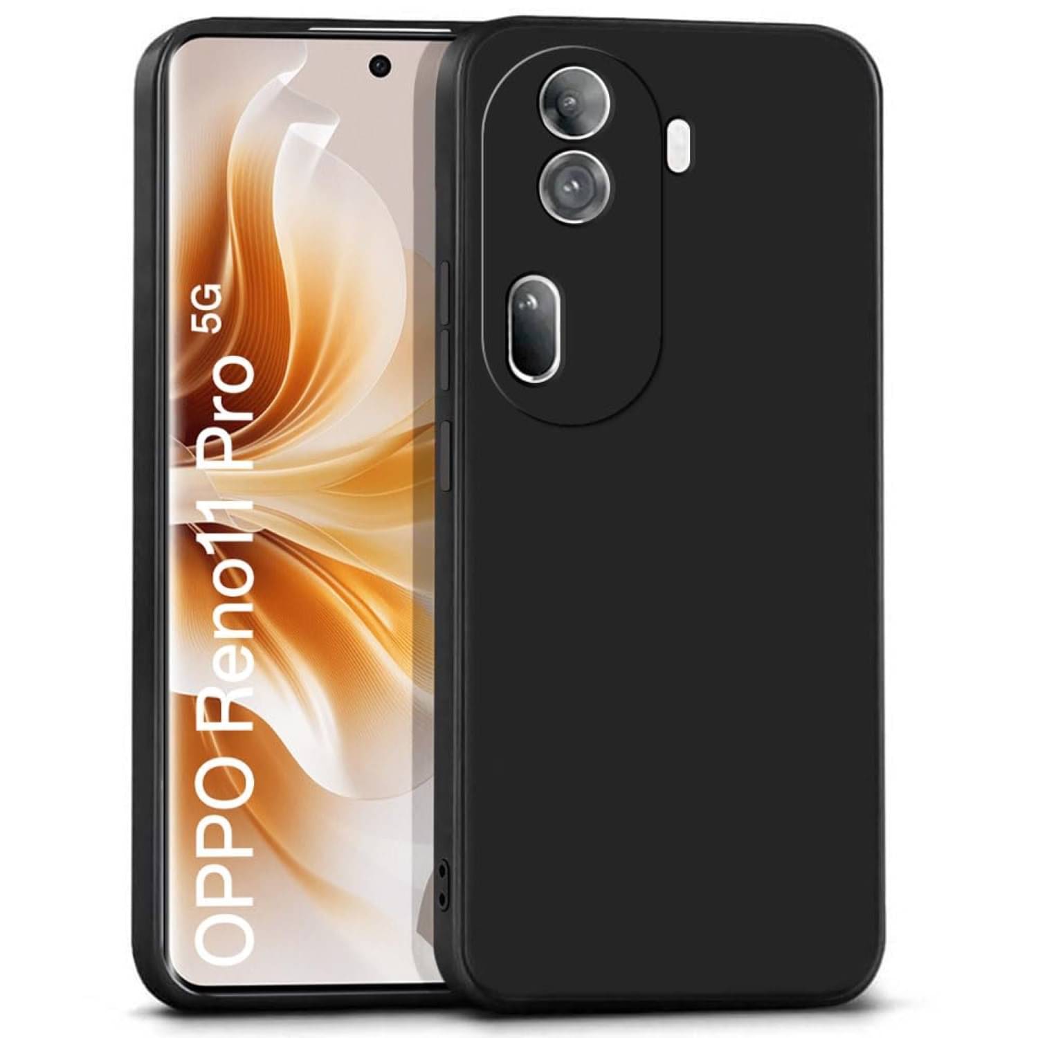     			Case Vault Covers Silicon Soft cases Compatible For Silicon Oppo Reno 11 PRO 5G ( Pack of 1 )