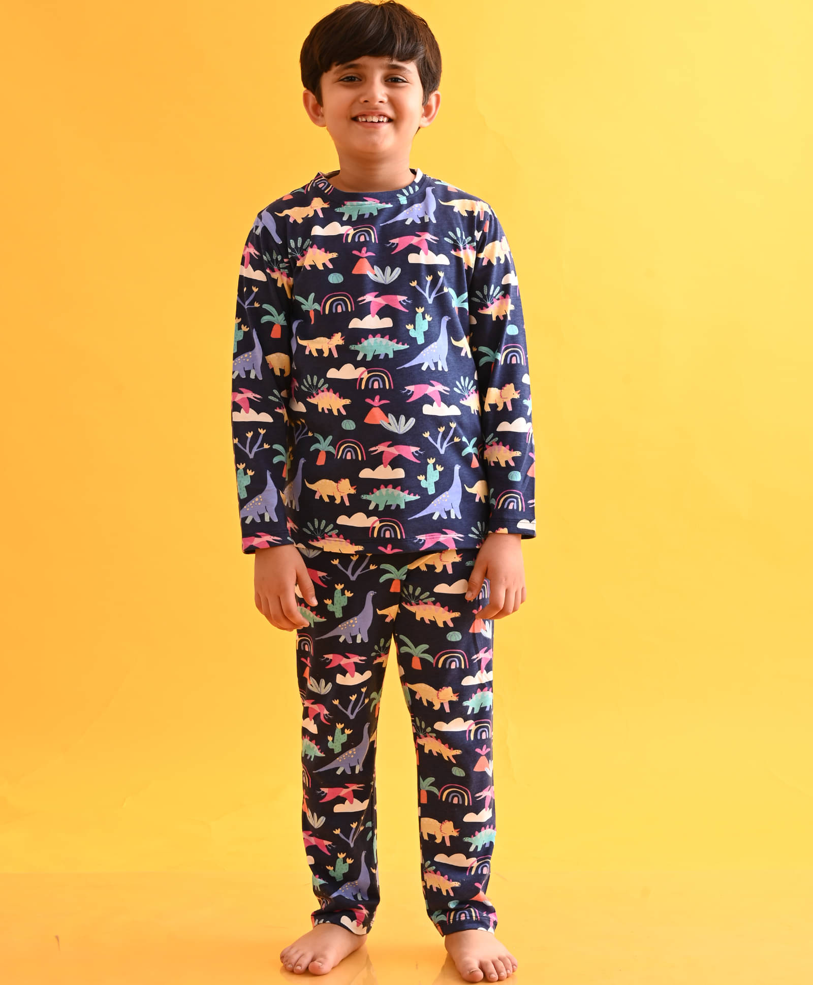 ANTHRILO Pack of 1 Boys 100% Cotton Nightsuit Set ( Blue )     			ANTHRILO Pack of 1 Boys 100% Cotton Nightsuit Set ( Blue )