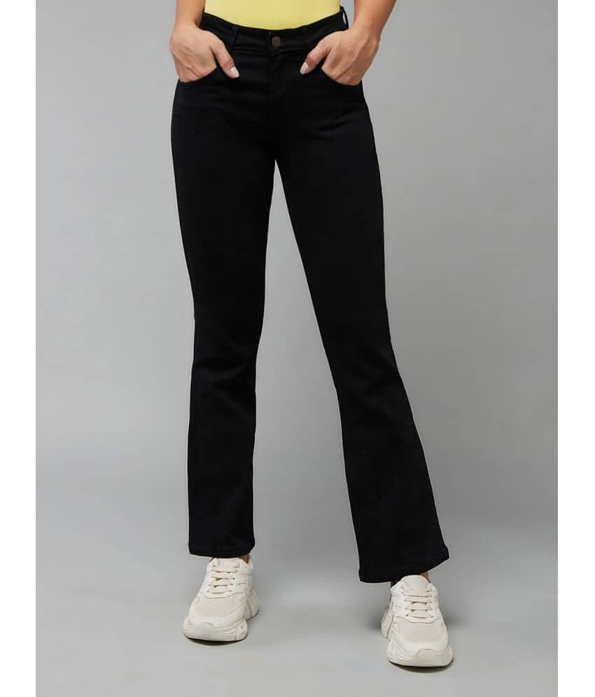 Dolce Crudo - Black Denim Wide Leg Women's Jeans ( Pack of 1 ) - Jeans | Buy online on ZillyBuy