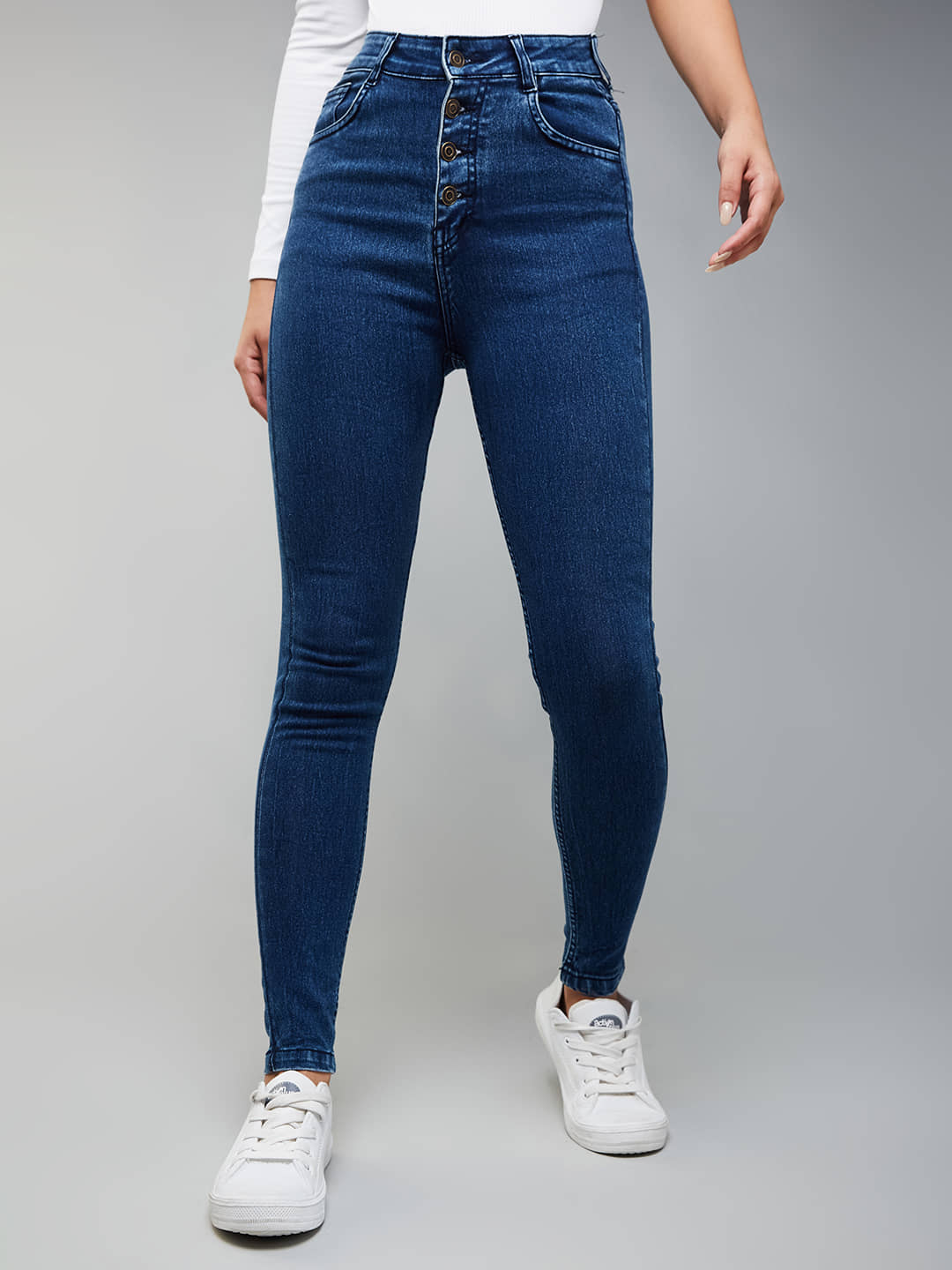 Dolce Crudo - Blue Denim Skinny Fit Women's Jeans ( Pack of 1 ) - Jeans | Buy online on ZillyBuy