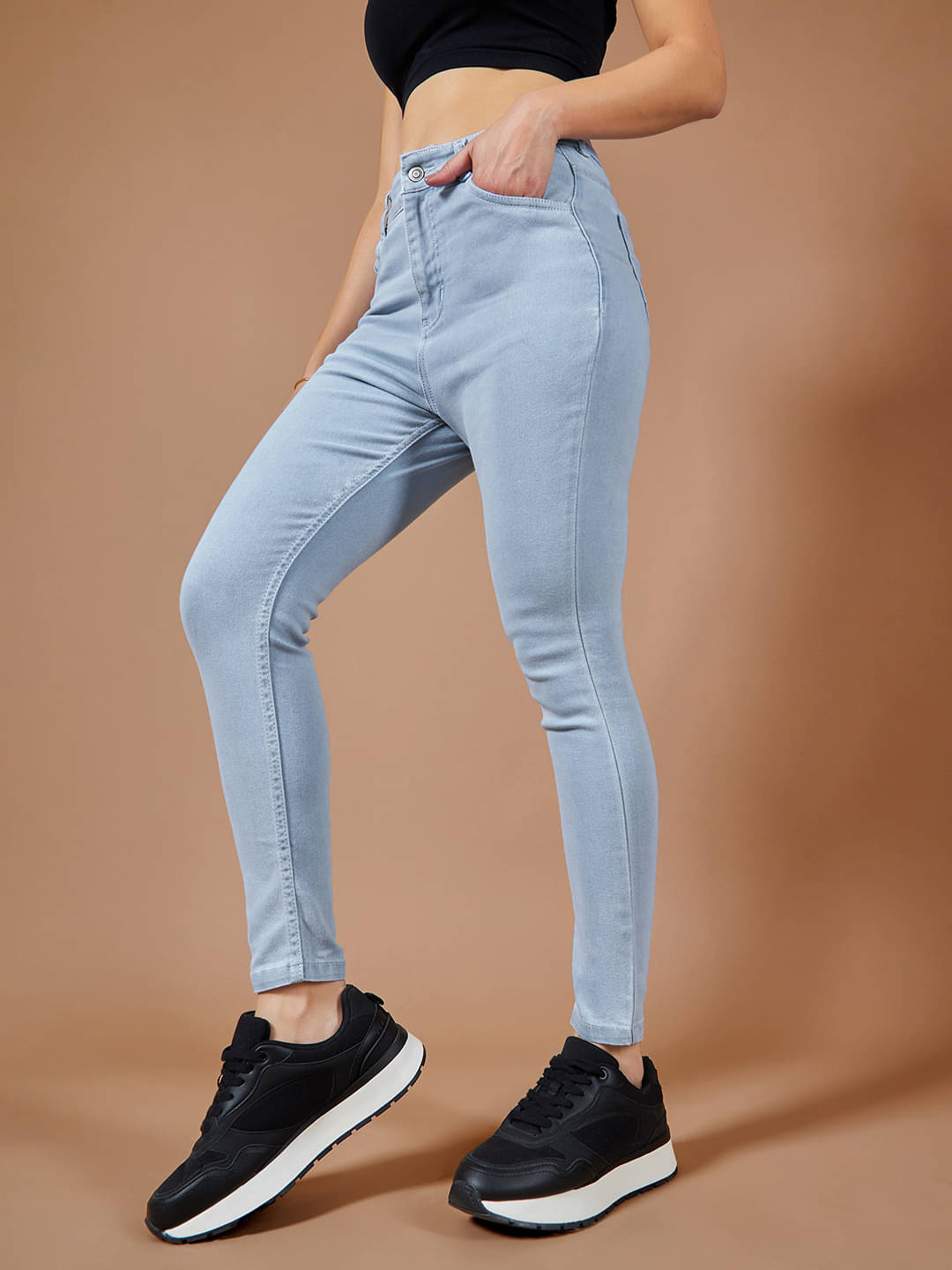     			Dolce Crudo - Light Blue Denim Skinny Fit Women's Jeans ( Pack of 1 )