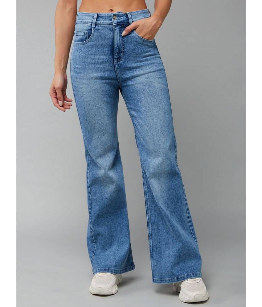     			Dolce Crudo - Light Blue Denim Wide Leg Women's Jeans ( Pack of 1 )