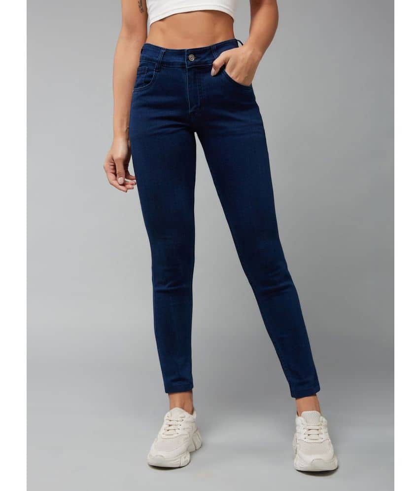 Dolce Crudo - Navy Blue Denim Skinny Fit Women's Jeans ( Pack of 1 ) - Jeans | Buy online on ZillyBuy