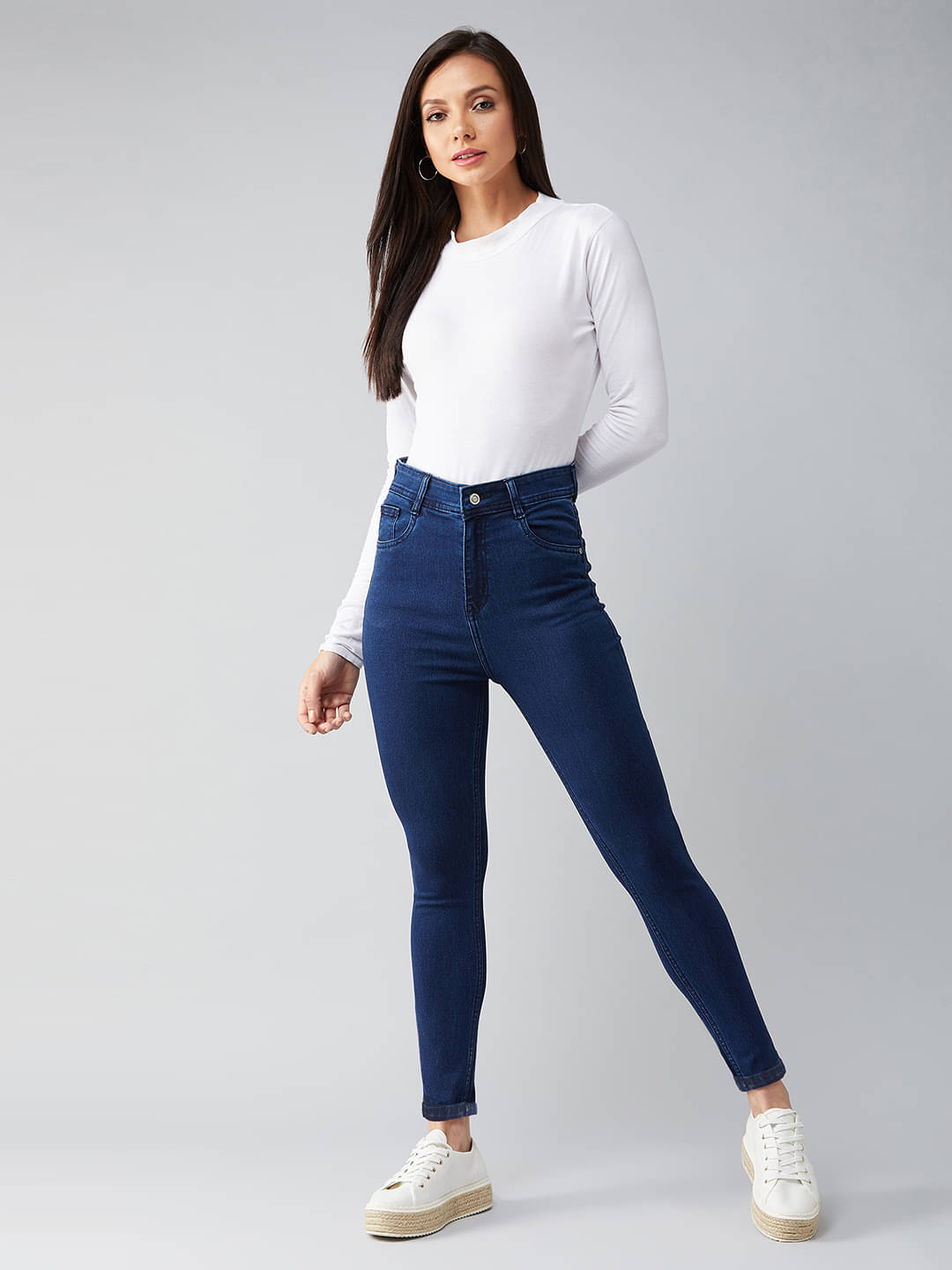     			Dolce Crudo - Navy Blue Denim Skinny Fit Women's Jeans ( Pack of 1 )