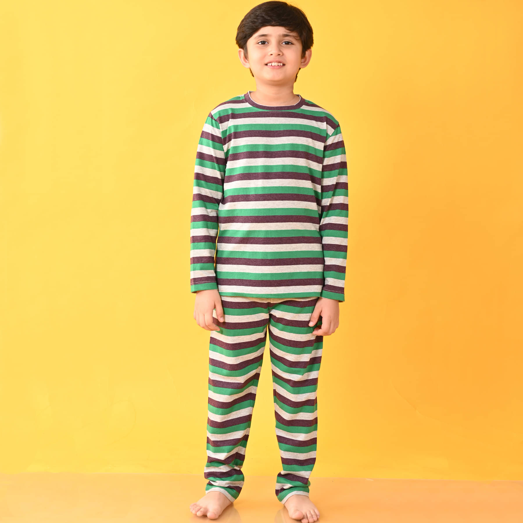     			ANTHRILO Pack of 1 Boys 100% Cotton Nightsuit Set ( Multi Color )