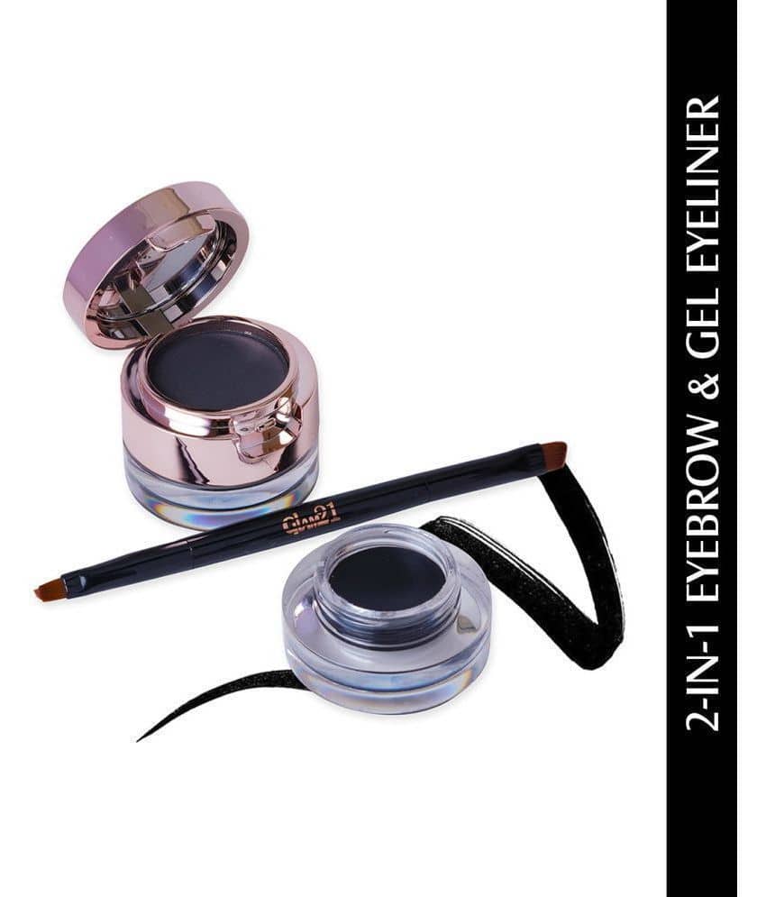 Glam21 2-in-1 Eyebrow & Gel Eyeliner With Long Lasting Intense Black Color & Quick Drying Formula 4gm - Makeup - Eyes | Buy online on ZillyBuy