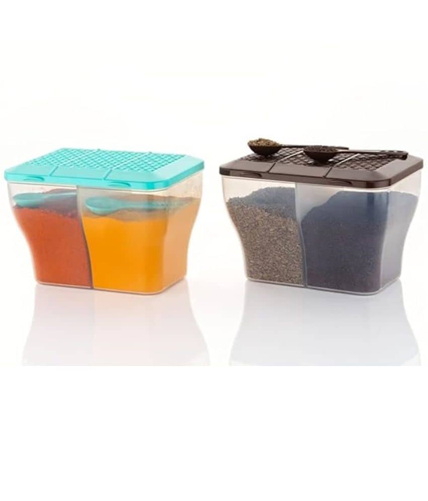 iview kitchenware Dal/Masala/Vegetable Plastic Multicolor Multi-Purpose Container ( Set of 2 )