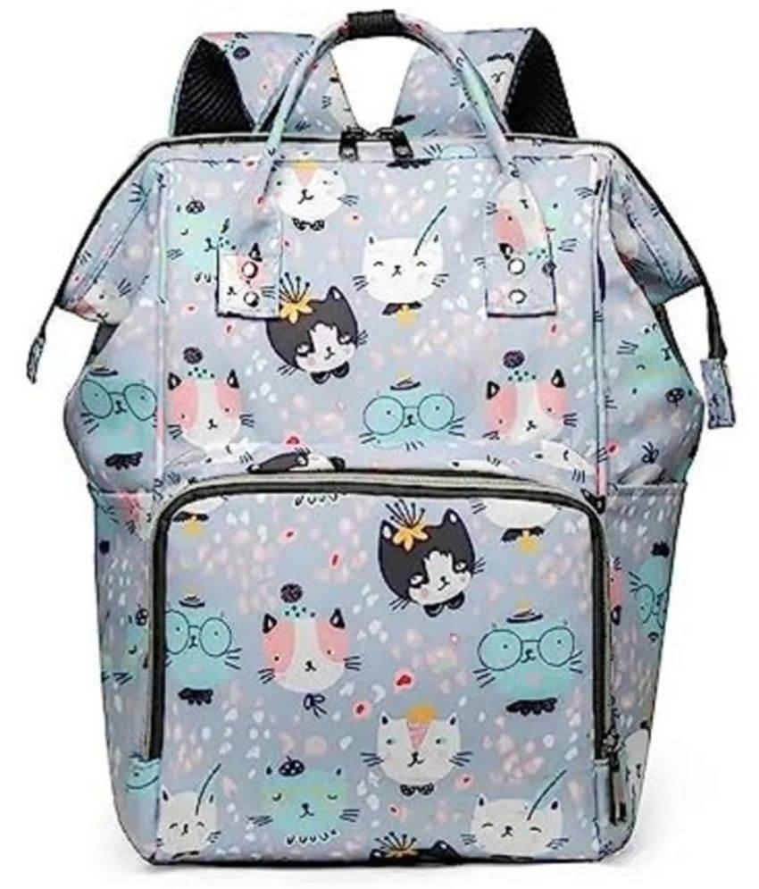     			House Of Quirk Grey Diaper Bags ( 1 Pc )