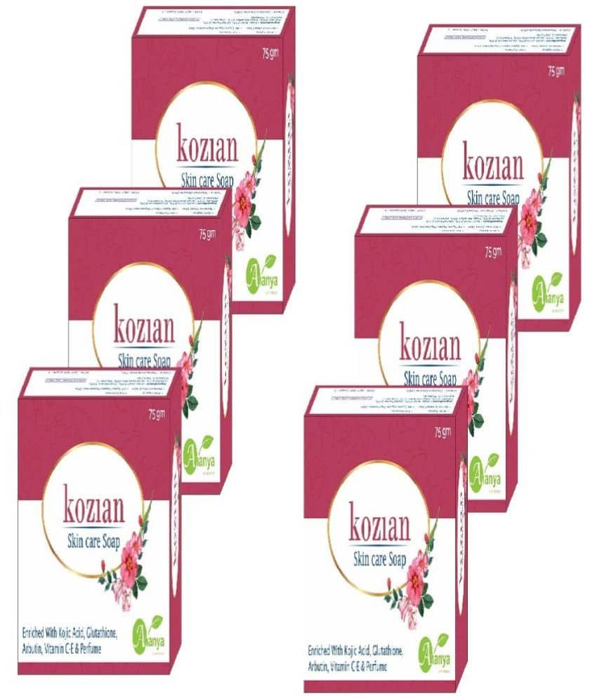 KOZIAN Antibacterial remove dead skin, sun protection soap Bathing Bar for All Skin Type ( Pack of 6 )