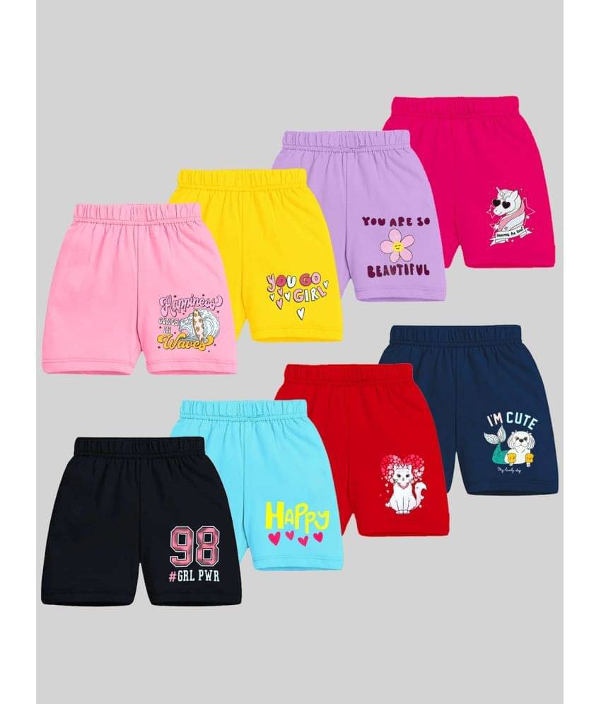     			Kuchipoo Pack of 8 Cotton Blend Shorts For Boys ( Multi Color )