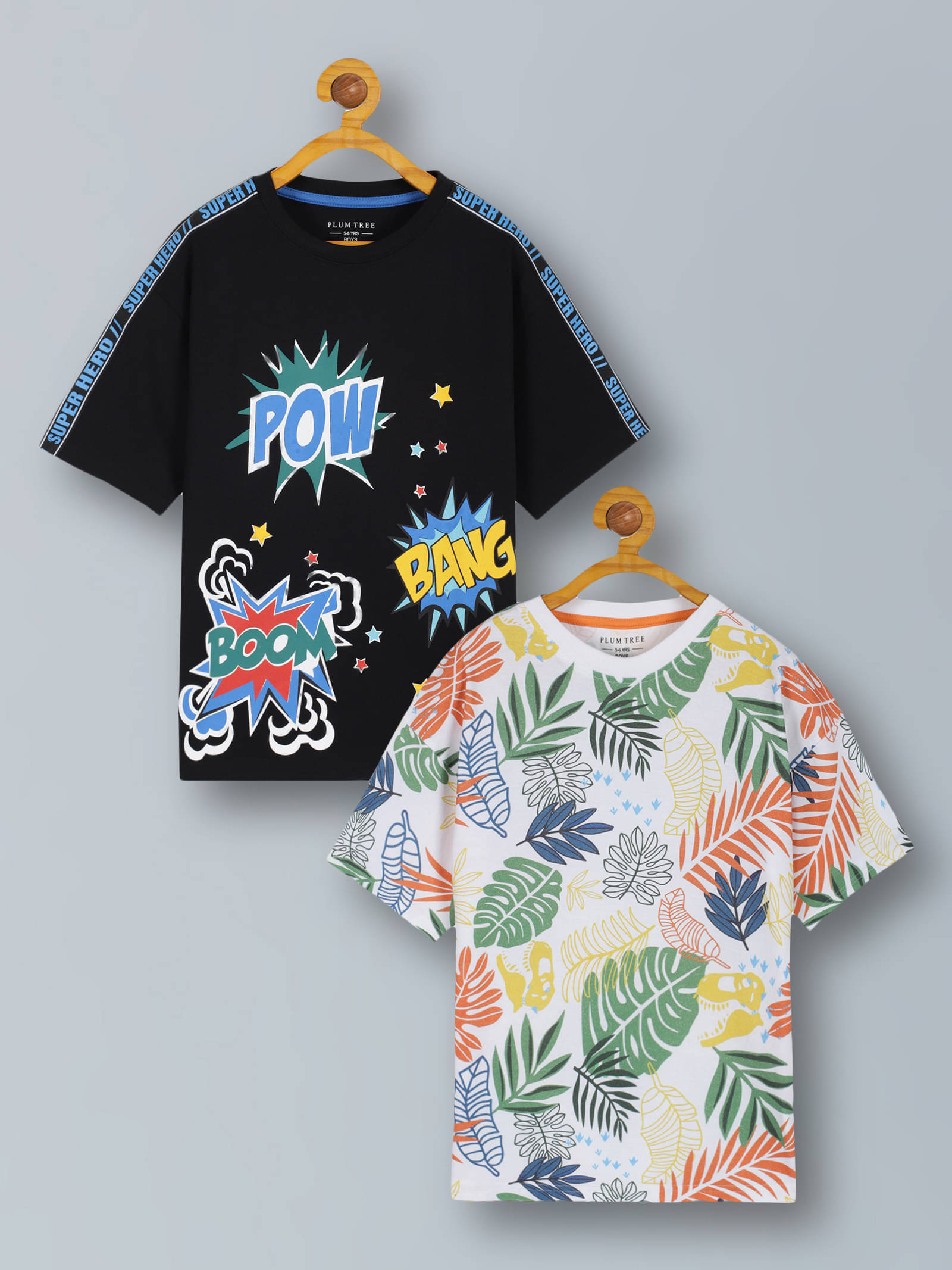     			PLUM TREE Pack of 2 Boys Cotton Polo T-Shirt ( Off White )