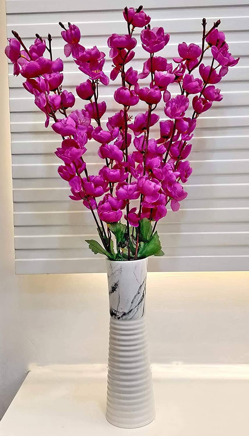 REAL PBR - Purple Cherry Blossom Artificial Flowers Bunch ( 7 Sticks )