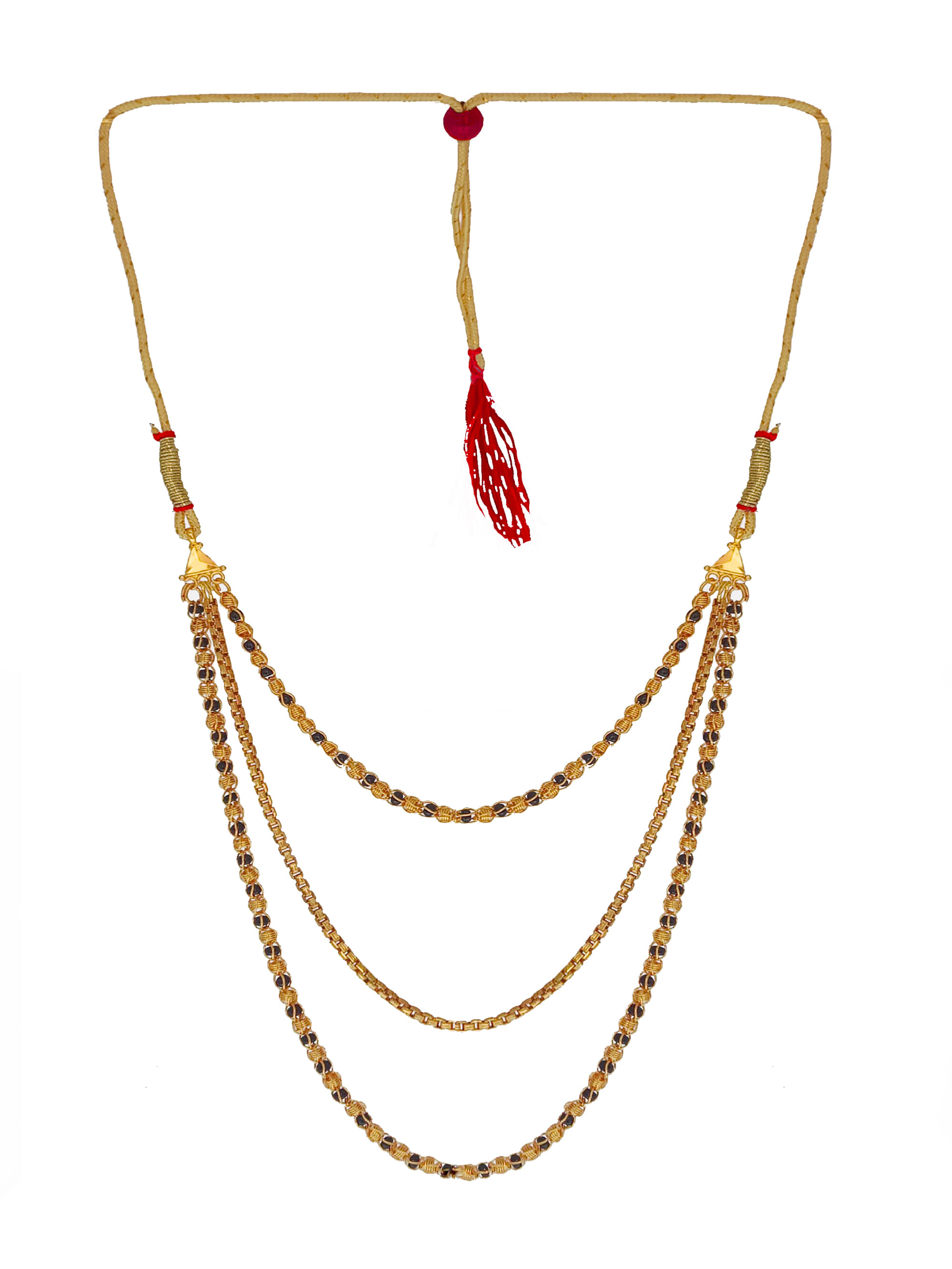     			SHANKH-KRIVA Gold Metal Necklace ( Pack of 1 )