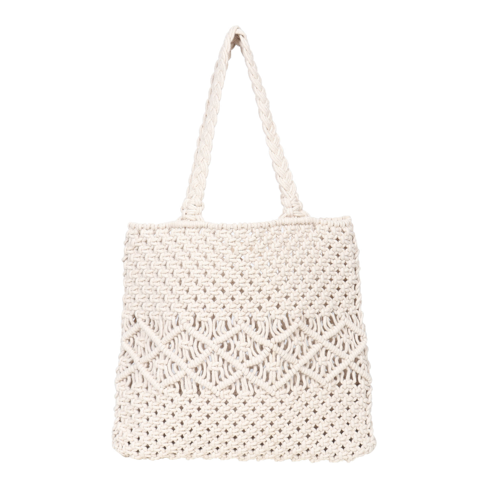 V Fashion Tote Bag Cotton Set of 1 ( White ) - Handbags | Buy online on ZillyBuy