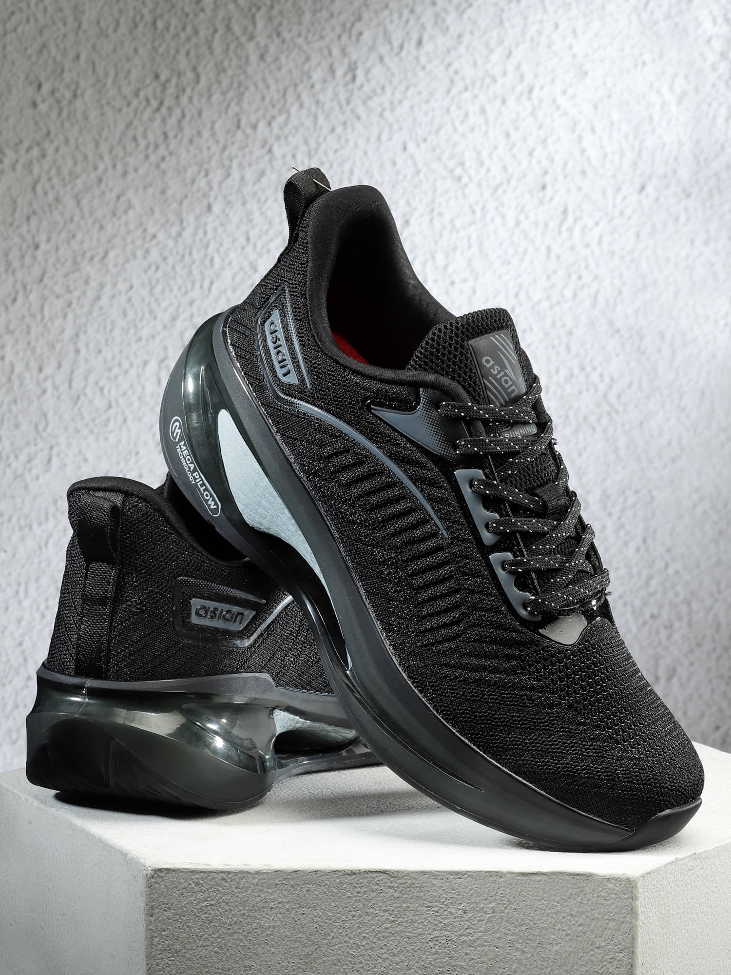 ASIAN SUPERSTAR-01 Black Men's Sports Running Shoes ASIAN SUPERSTAR-01 Black Men's Sports Running Shoes