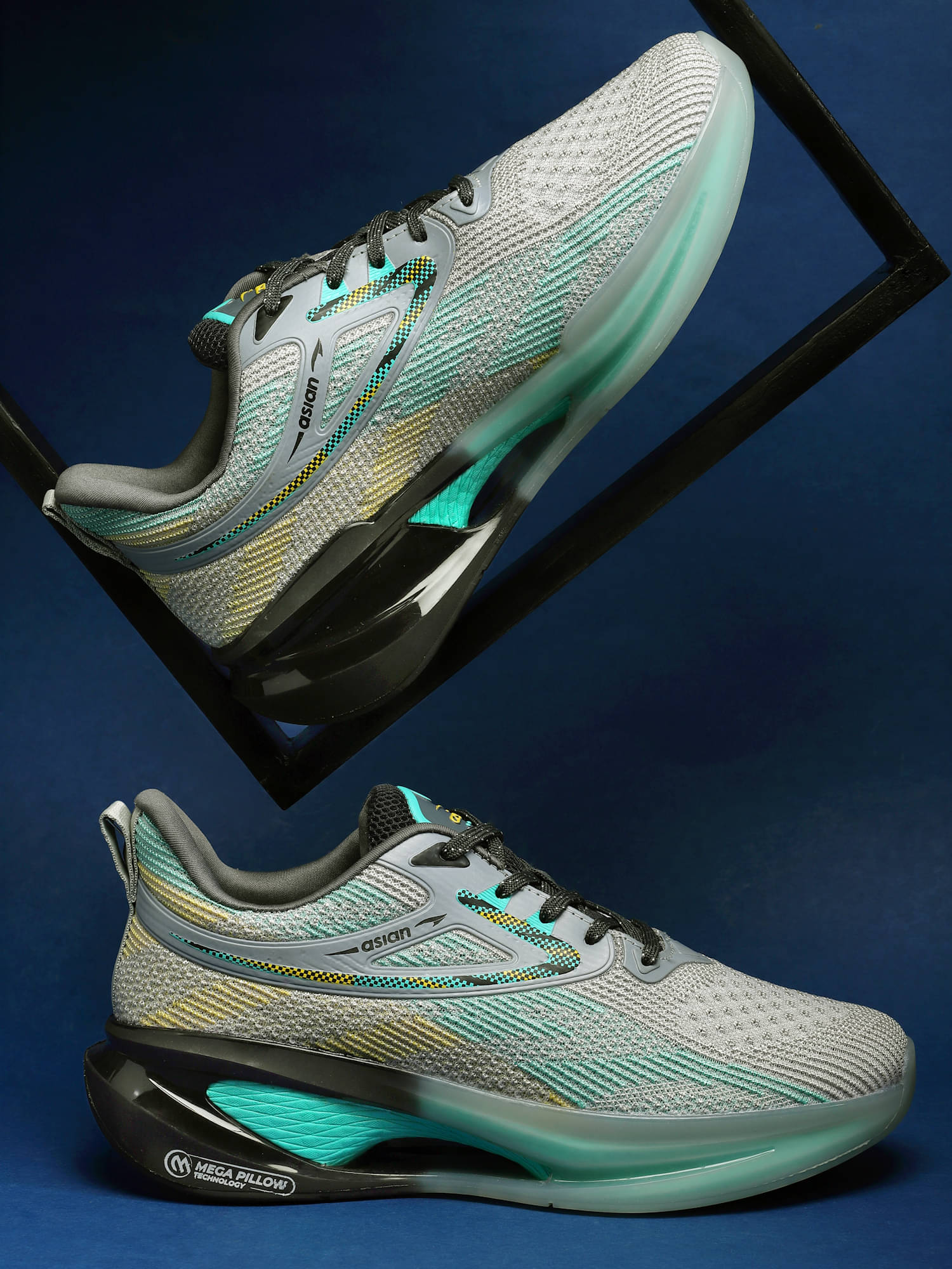     			ASIAN SUPERSTAR-02 Light Grey Men's Sports Running Shoes
