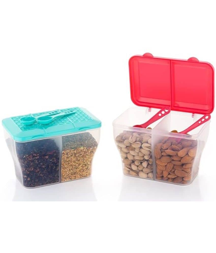 Analog Kitchenware Dal/Masala/Vegetable Plastic Multicolor Multi-Purpose Container ( Set of 2 )
