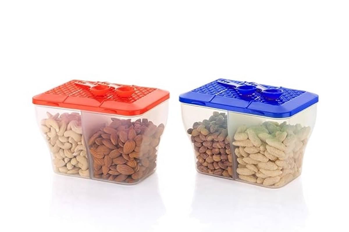 Analog Kitchenware Dal/Masala/Vegetable Plastic Multicolor Multi-Purpose Container ( Set of 2 ) Analog Kitchenware Dal/Masala/Vegetable Plastic Multicolor Multi-Purpose Container ( Set of 2 )