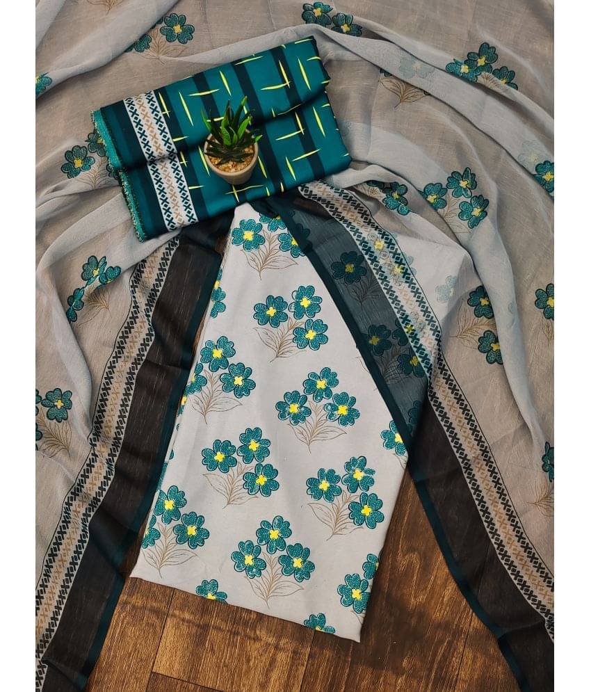     			Anand Unstitched Crepe Printed Dress Material - Light Grey ( Pack of 1 )