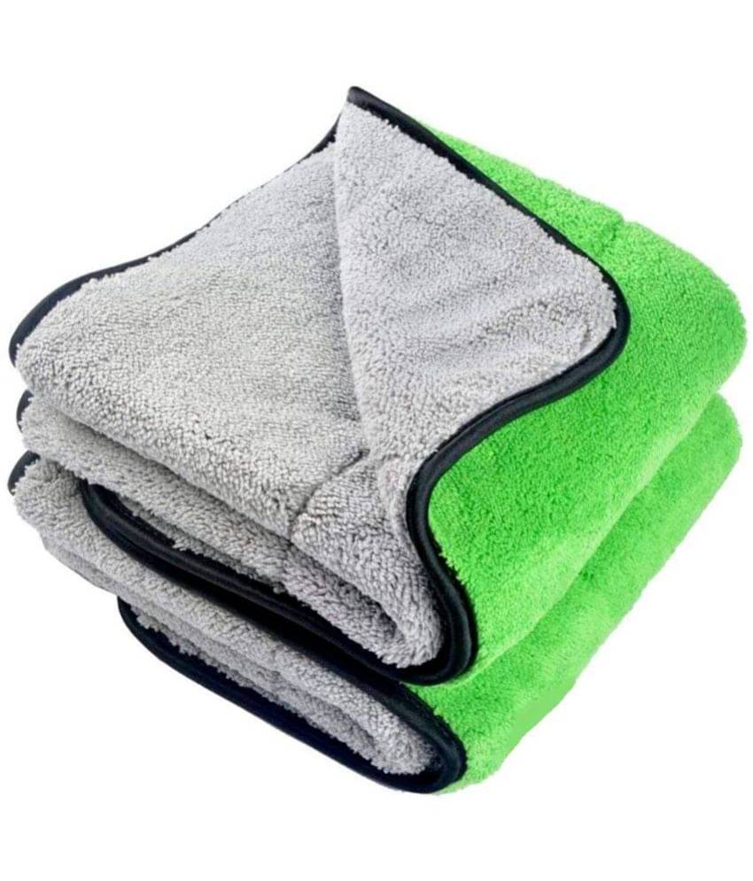 Auto Hub Green 600 GSM Microfiber Cloth For Automobile ( Pack of 2 )     			Auto Hub Green 600 GSM Microfiber Cloth For Automobile ( Pack of 2 )