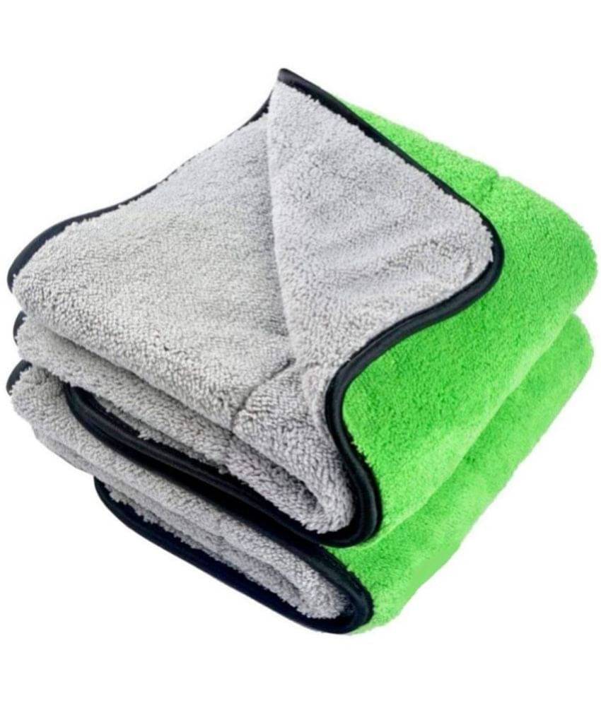 Auto Hub Green 800 GSM Microfiber Cloth For Automobile ( Pack of 2 ) Auto Hub Green 800 GSM Microfiber Cloth For Automobile ( Pack of 2 )