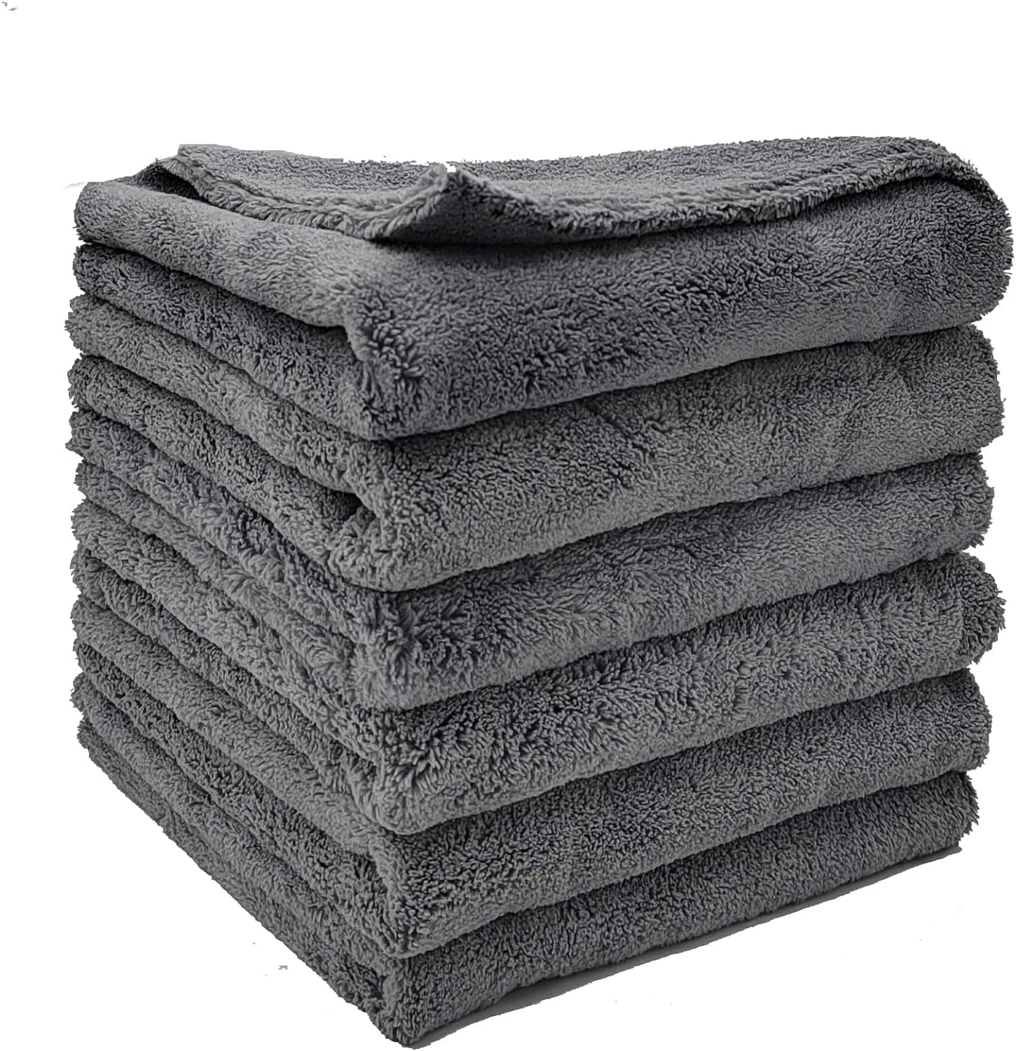Auto Hub Grey 500 GSM Microfiber Cloth For Automobile ( Pack of 6 )