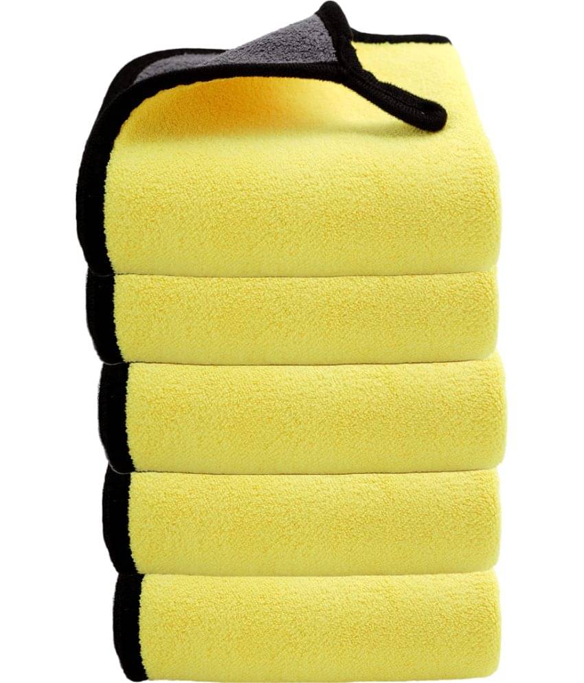 Auto Hub Yellow 600 GSM Microfiber Cloth For Automobile ( Pack of 5 ) Auto Hub Yellow 600 GSM Microfiber Cloth For Automobile ( Pack of 5 )