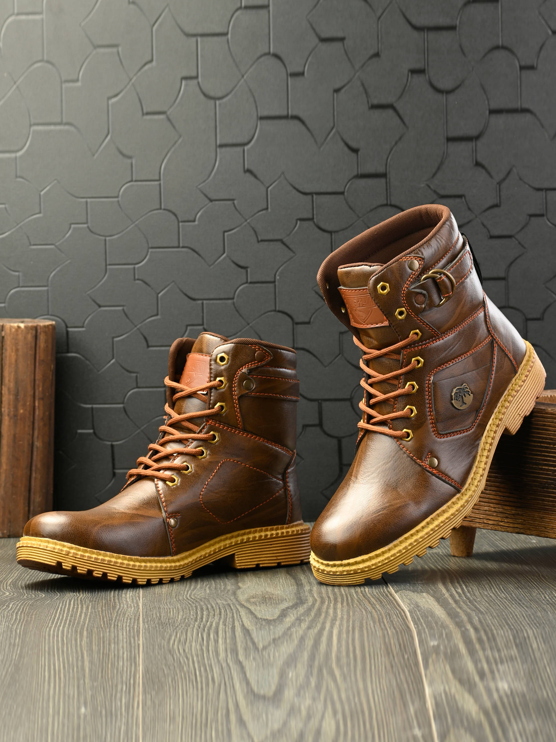     			Big Fox Brown Men's Casual Boots