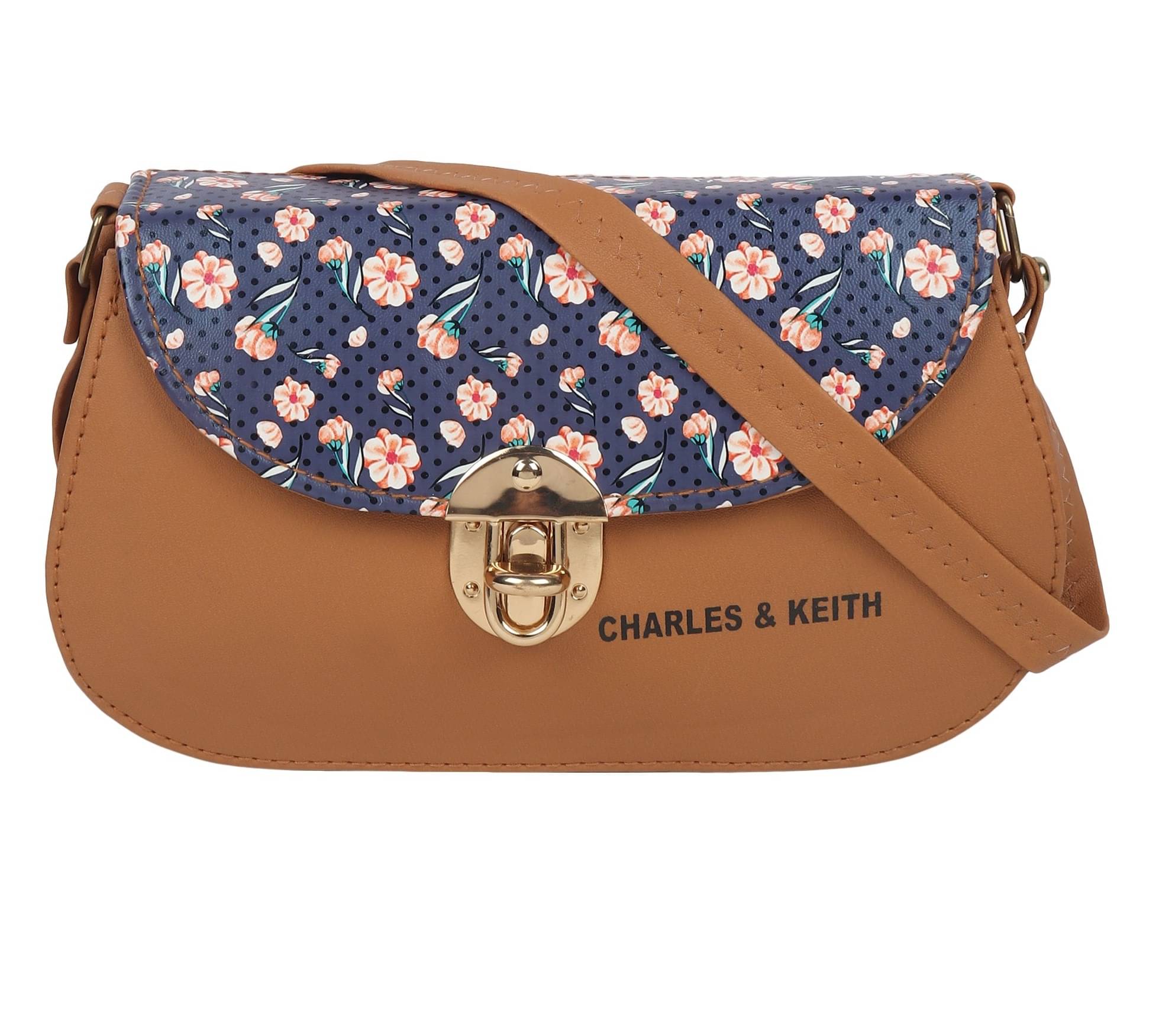     			Cherry Tree Brown Faux Leather Sling Bag