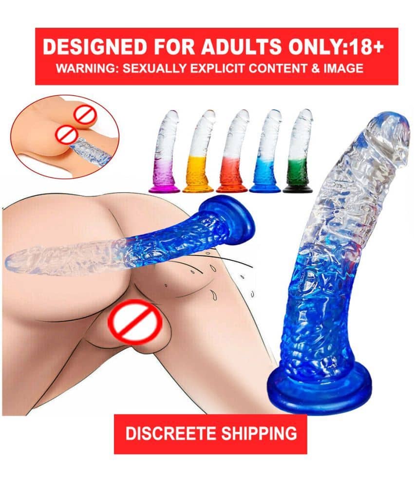 Crystal Penis Twin Color Dildo adult toy silicon dildos sex toy for women Suction dildo