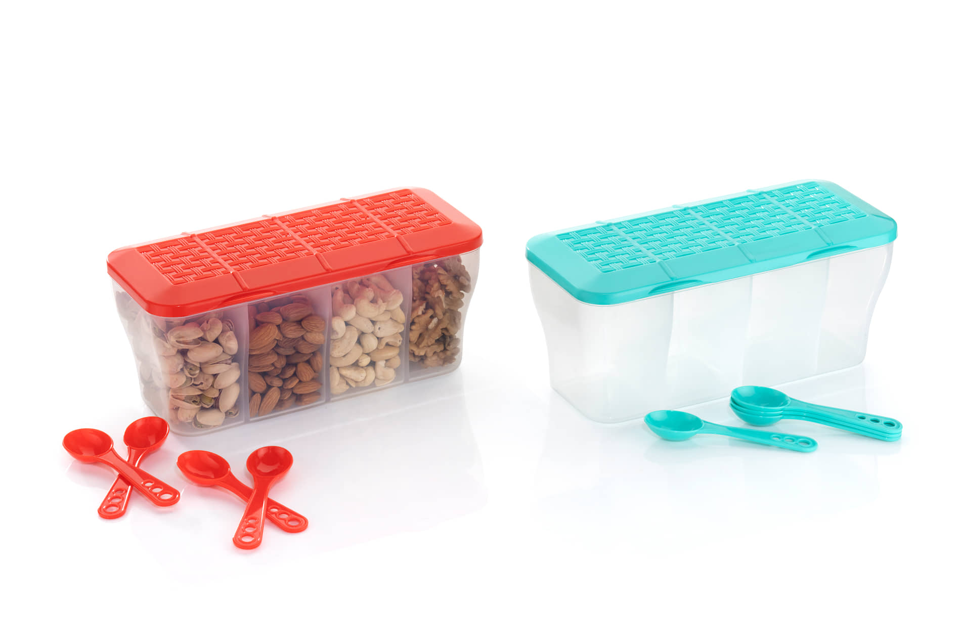 FIT4CHEF Dry Fruit Box PET Multicolor Utility Container ( Set of 2 )